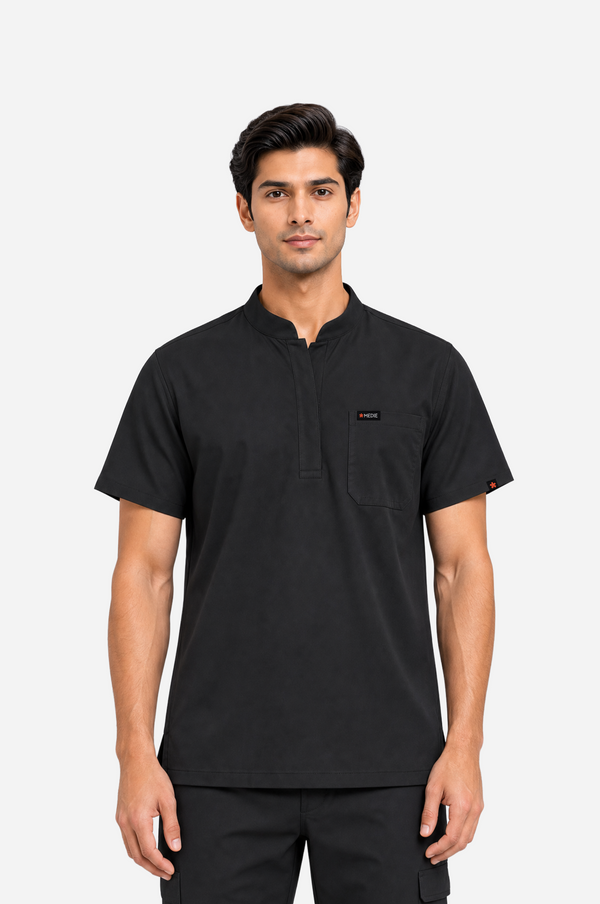 Aeris Mandarin Collar Men’s Scrub Top